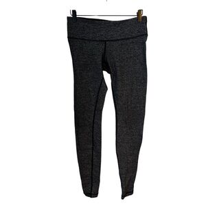 Lululemon Heathered Black Basic Leggings With Size Dot Women’s Size 8
